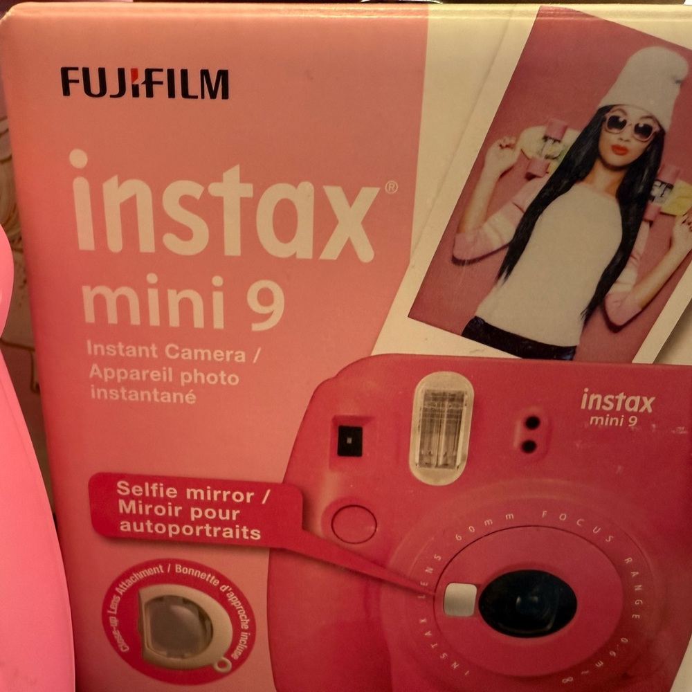 Fujifilm Pink Digital Camera Compact Design Mini 9